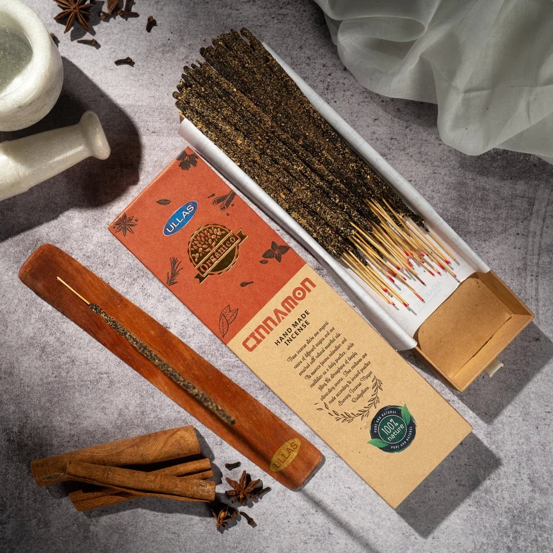 Cinnamon Organic Incense Set