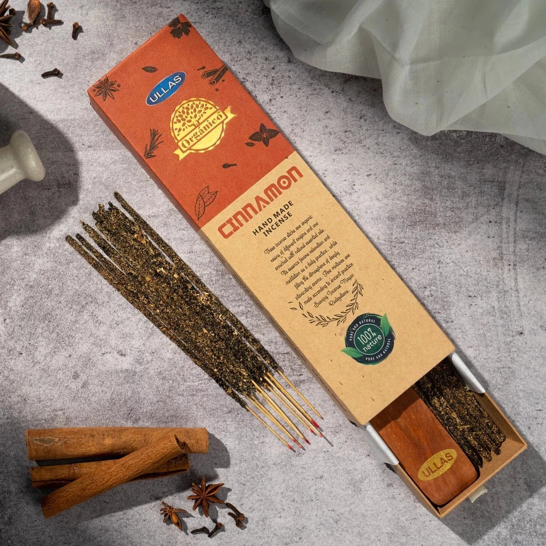 Cinnamon Organic Incense Set