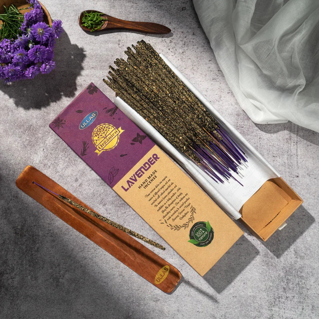 Lavender Organic Incense Set