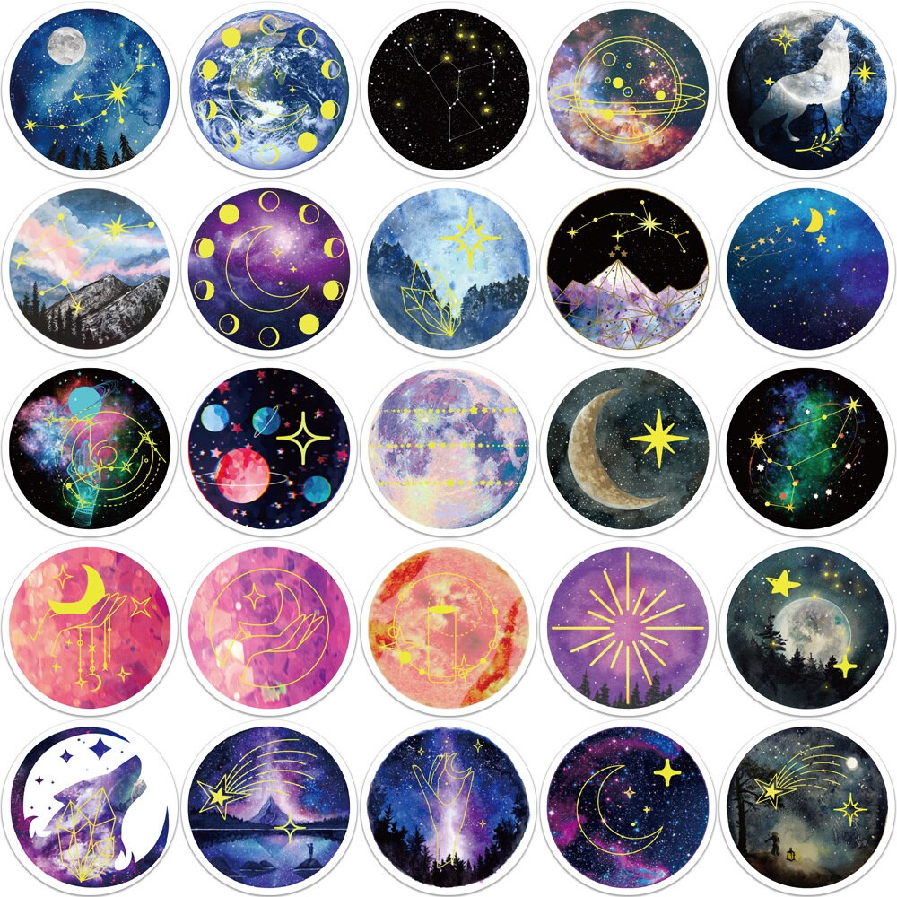 Galaxy Glimmer Stickers