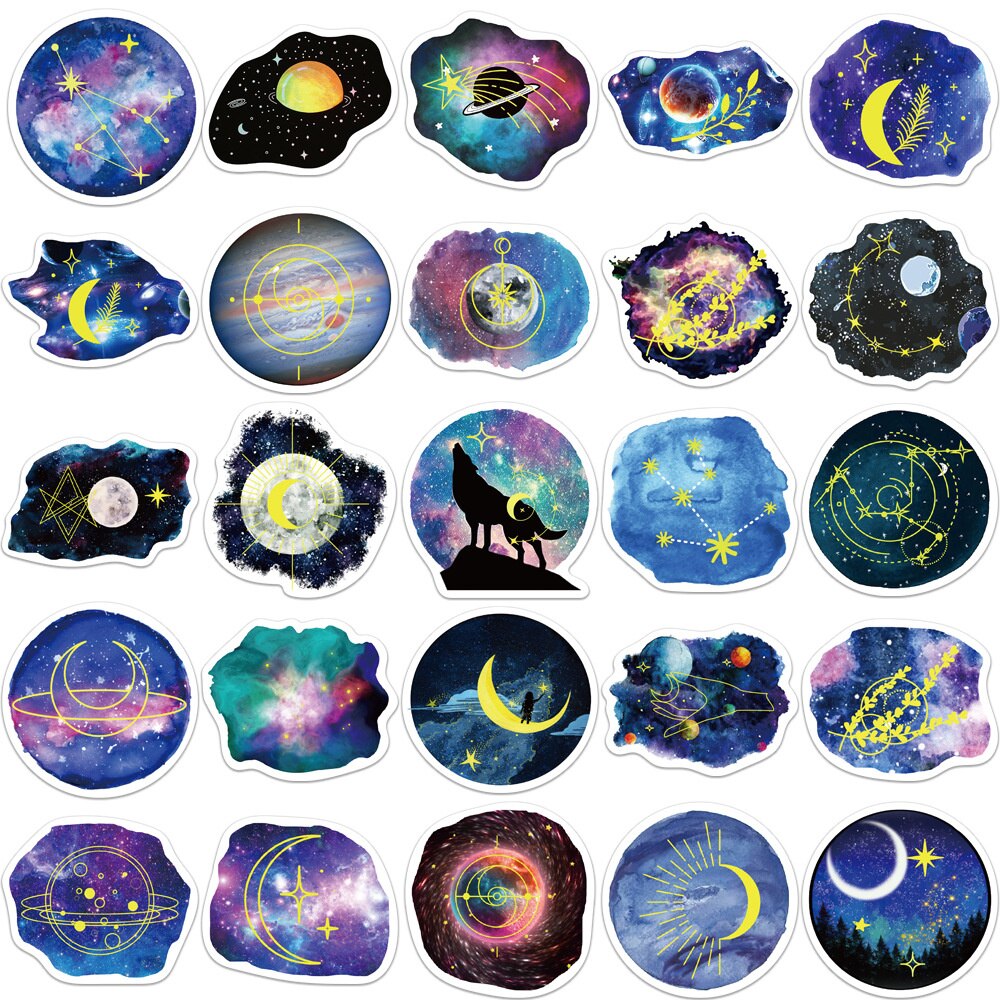 Galaxy Glimmer Stickers