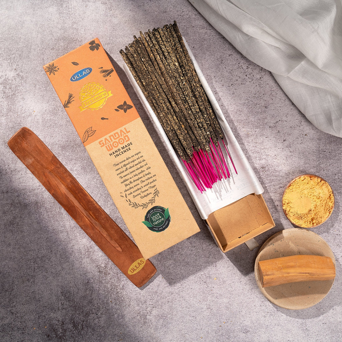 Sandalwood Organic Incense Set