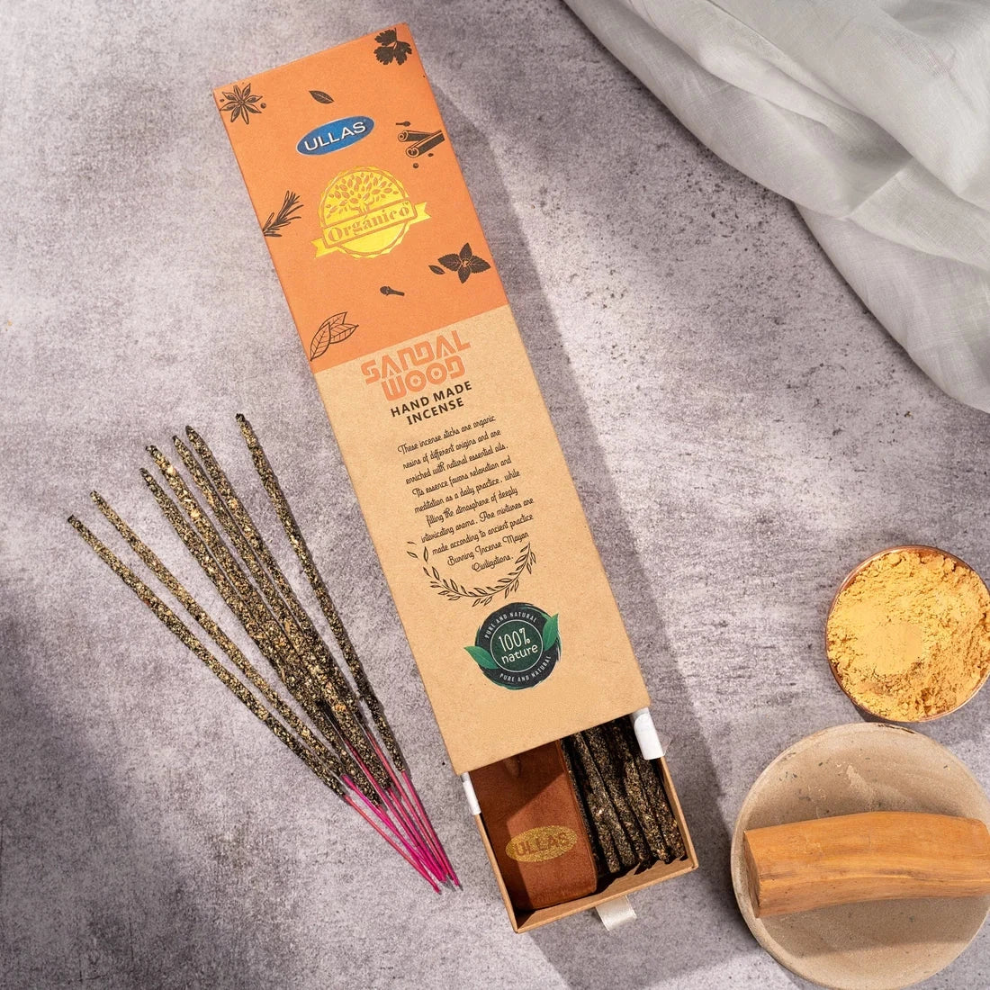 Sandalwood Organic Incense Set