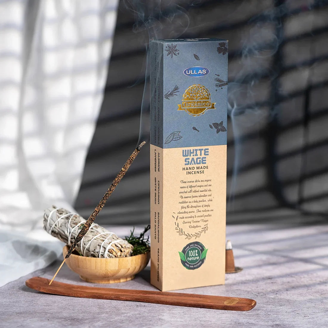 White Sage Organic Incense Set